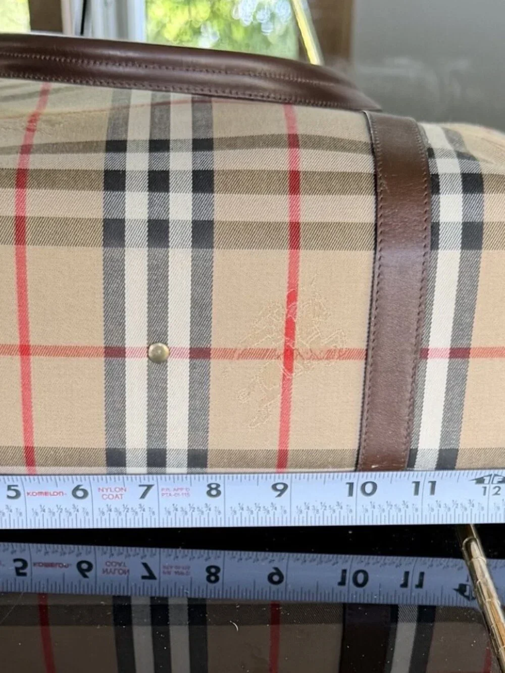 Vintage Burberry Authentic Haymarket Sac Plat Tote, Minor Wear, One Owner